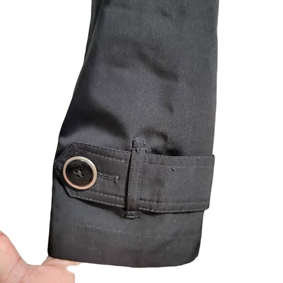 LONDON FOG TRENCH COAT WITH DOUBLE LAPEL AND DETACHABLE HOOD sz Med - Picture 6 of 16